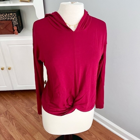 Zella Tops - Zella Red Twist Top Hoodie